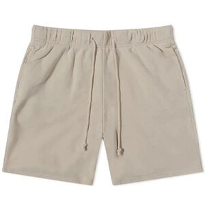Colour‎ Range Unisex Hybrid Fleece Sweat Short in Cream/Brown Size XS NWT
